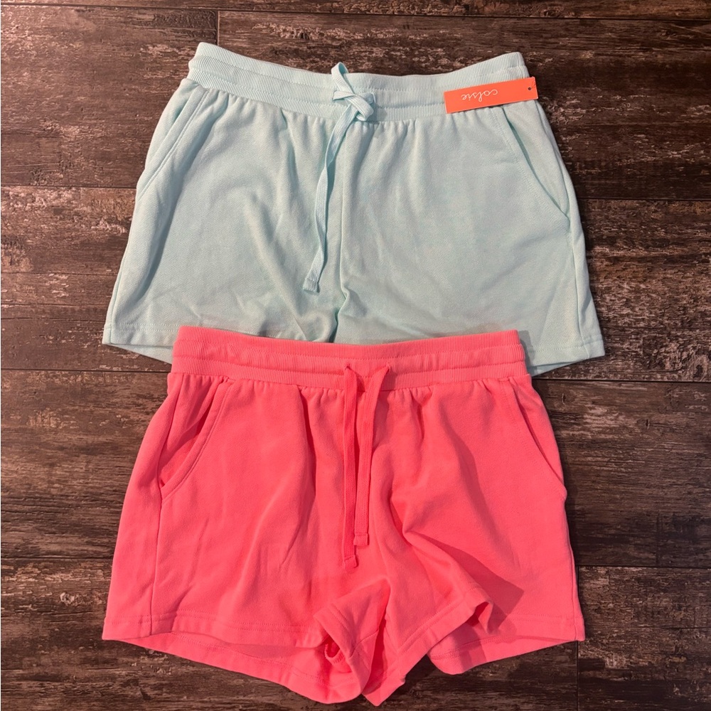 Colsie Athletic Shorts Pink and Blue Relaxed Fit